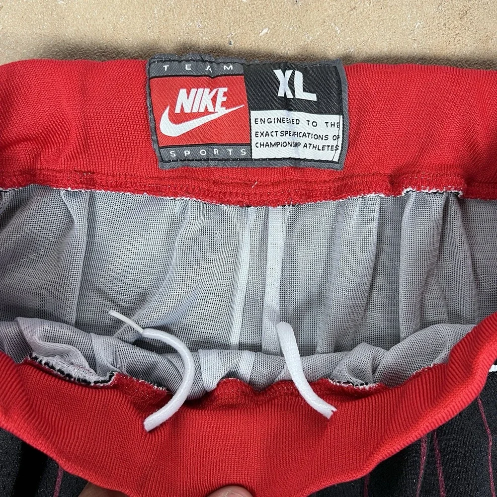 Vtg Rare NBA Chicago Bulls 50th Gold Logo Authentic Nike Shorts ONE SZ FITS ALL - Picture 2 of 8